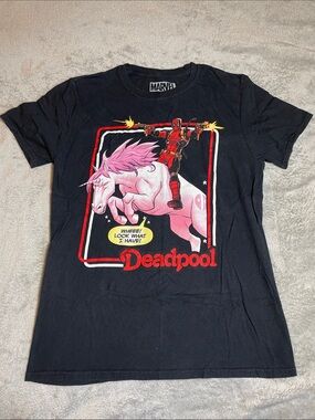 Marvel Deadpool Unicorn Graphic T-Shirt